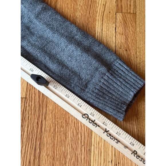 Marc Anthony Mens Grey Pullover Sweater Medium Cotton/Nylon Blend Ribbed Hem & C - Picture 2 of 7